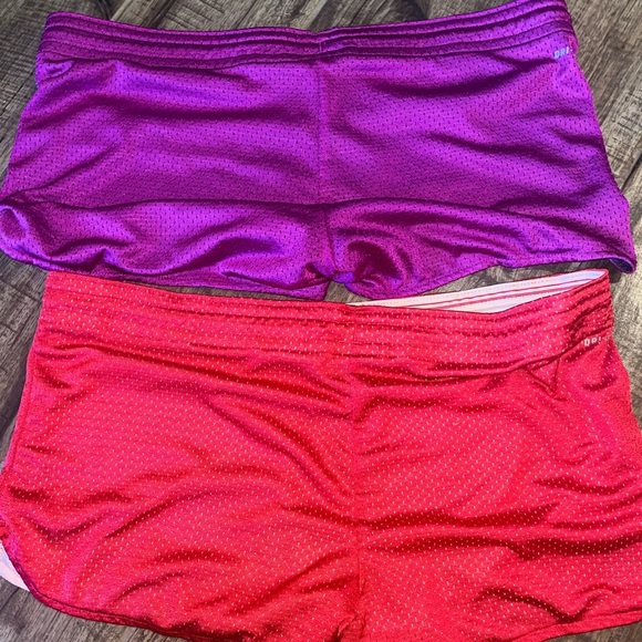Lot of 2 Nike Shorts Womens Small Running Athletic Drawstring Pink Purple - Picture 7 of 7